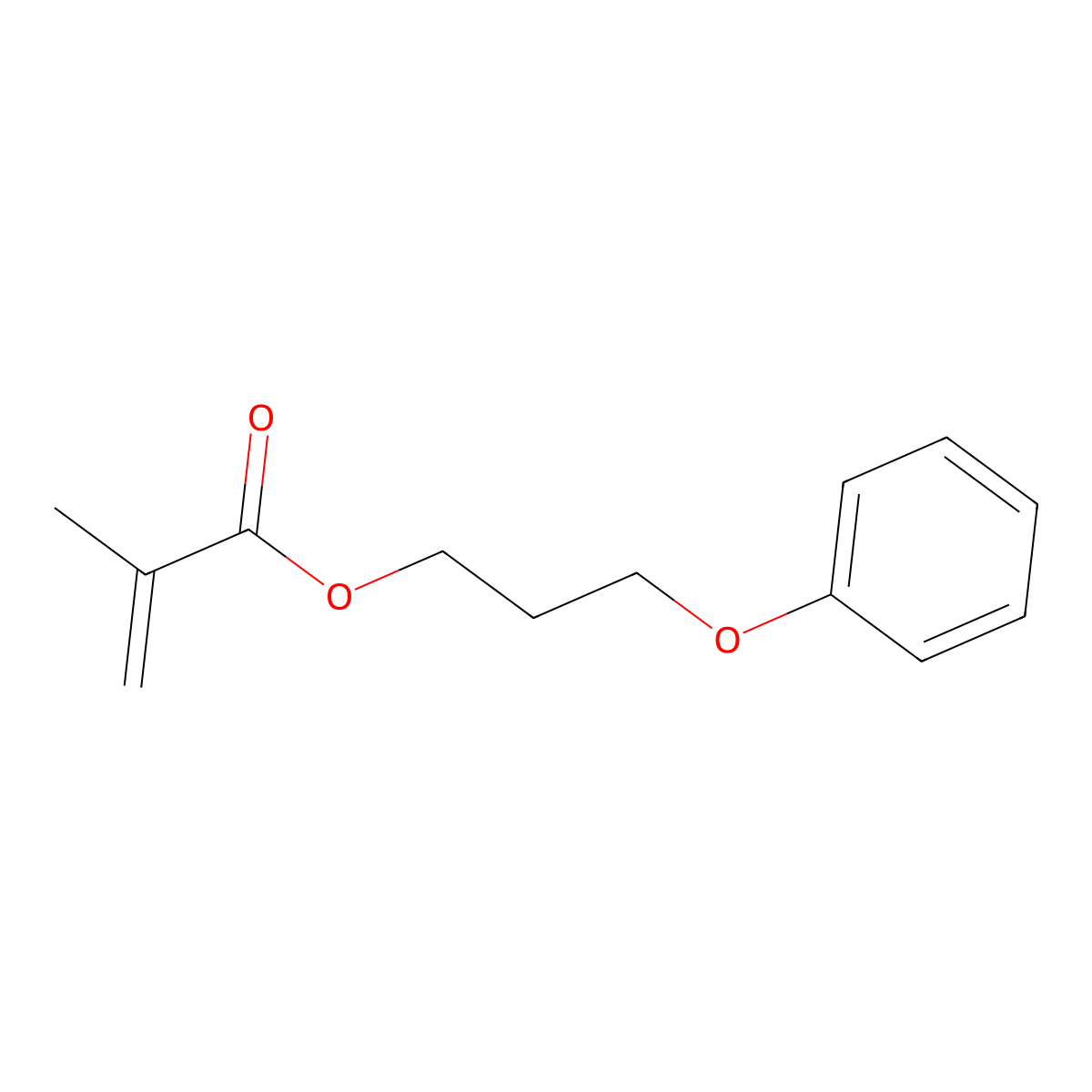 3-Phenoxypropyl methacrylate molecular structure, CAS 67923-42-6