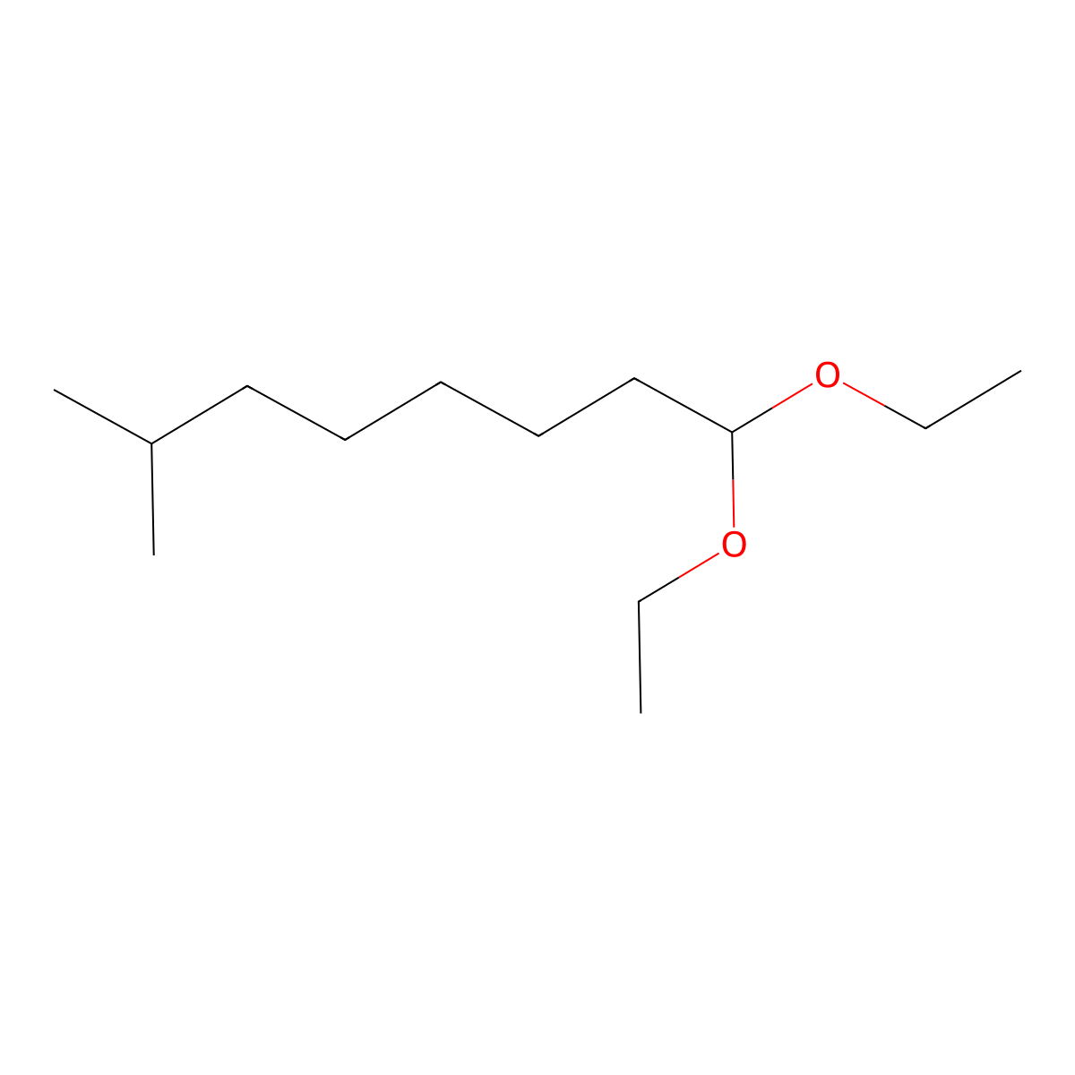 Isononane, 1,1-diethoxy- molecular structure, CAS 67923-83-5
