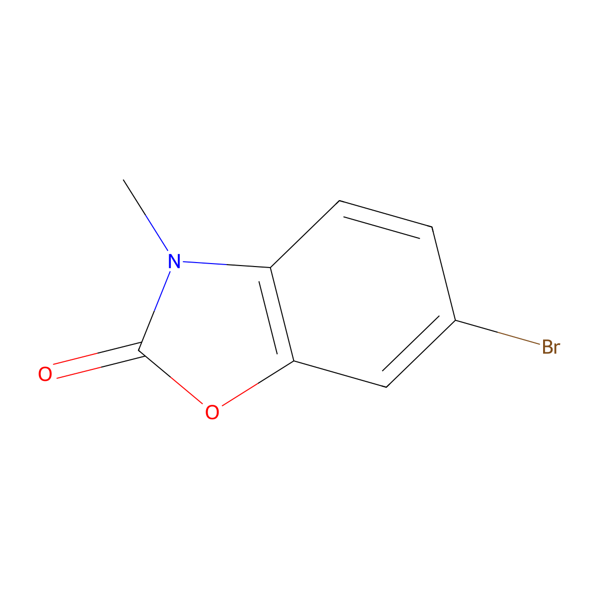 6-Bromo-3-methyl-1,3-benzoxazol-2(3H)-one molecular structure, CAS 67927-44-0
