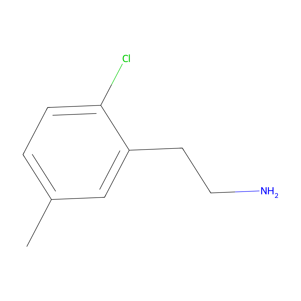 2-(2-Chloro-5-methylphenyl)ethan-1-amine molecular structure, CAS 67932-51-8