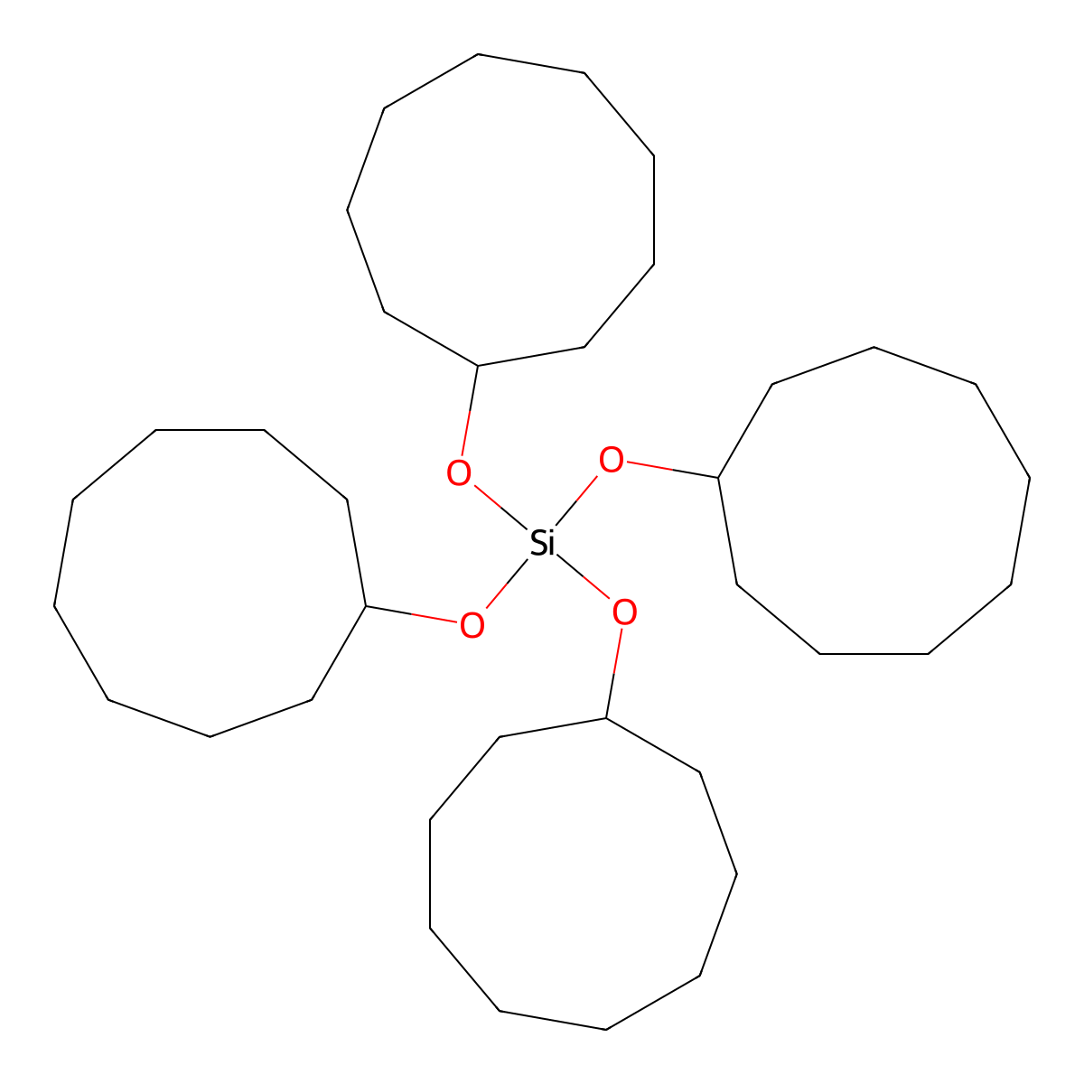 Silicic acid (H4SiO4), tetracyclononyl ester molecular structure, CAS 67939-80-4
