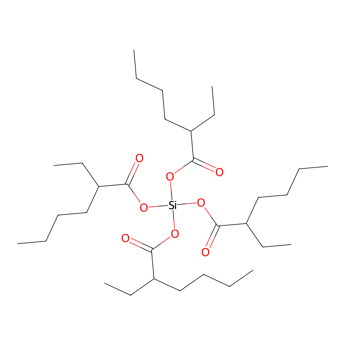Hexanoic acid, 2-ethyl-, 1,1',1'',1'''-tetraanhydride with silicic acid (H4SiO4) molecular structure, CAS 67939-81-5
