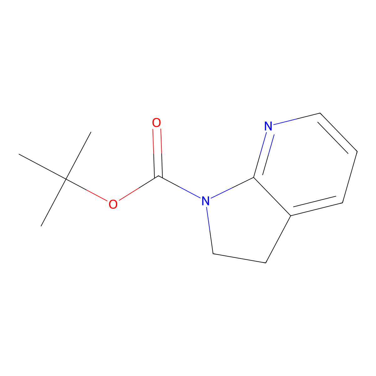 tert-Butyl 2,3-dihydro-1H-pyrrolo[2,3-b]pyridine-1-carboxylate molecular structure, CAS 679392-21-3