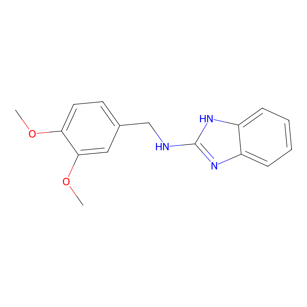 N-(3,4-dimethoxybenzyl)-1H-benzo[d]imidazol-2-amine molecular structure, CAS 679394-75-3