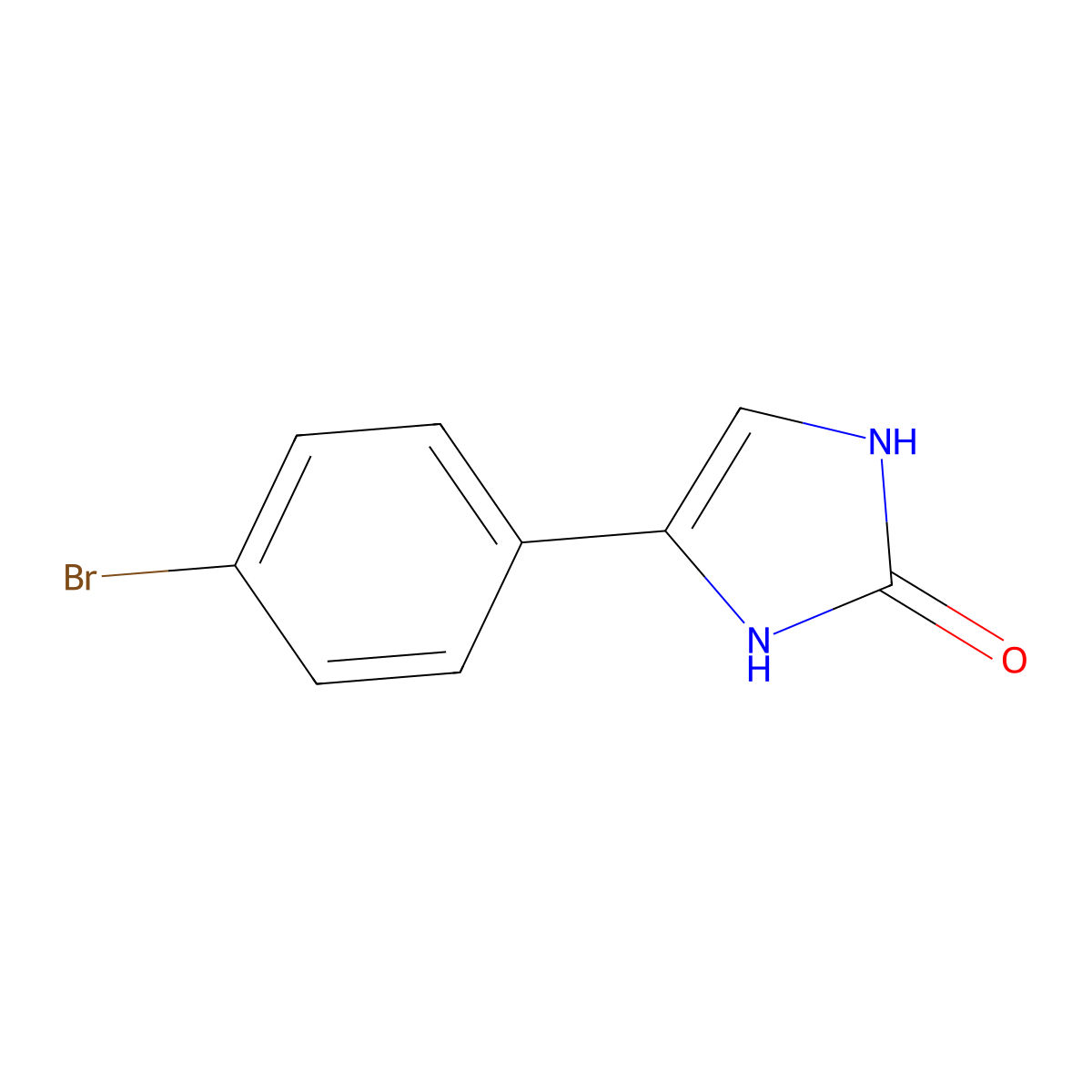 4-(4-Bromophenyl)-1,3-dihydro-2H-imidazol-2-one molecular structure, CAS 6794-70-3