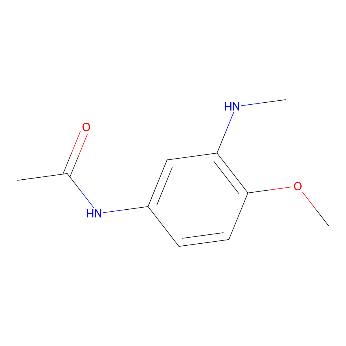 N-[4-Methoxy-3-(methylamino)phenyl]acetamide molecular structure, CAS 67940-01-6
