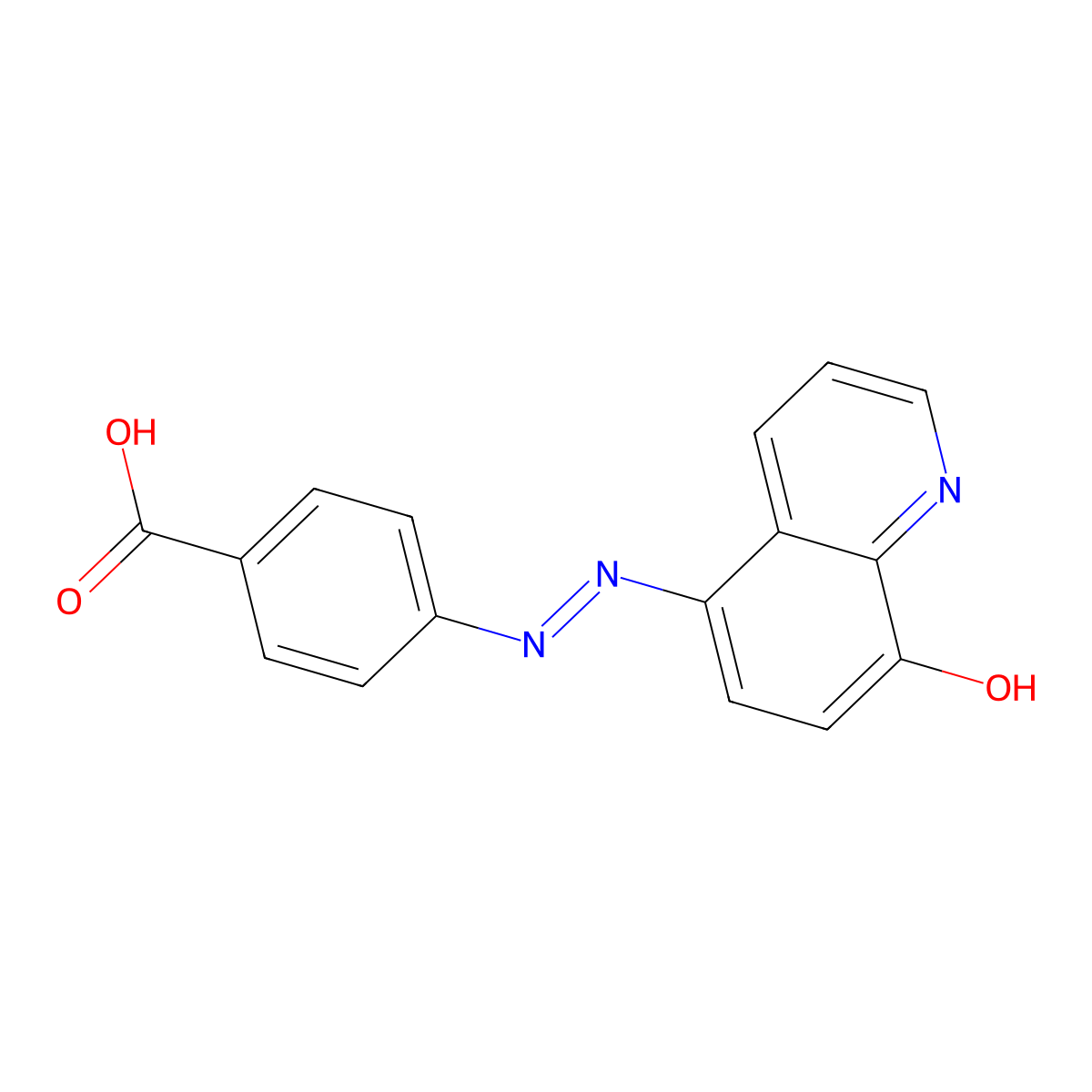 4-[(E)-(8-hydroxyquinolin-5-yl)diazenyl]benzoic acid molecular structure, CAS 67940-27-6
