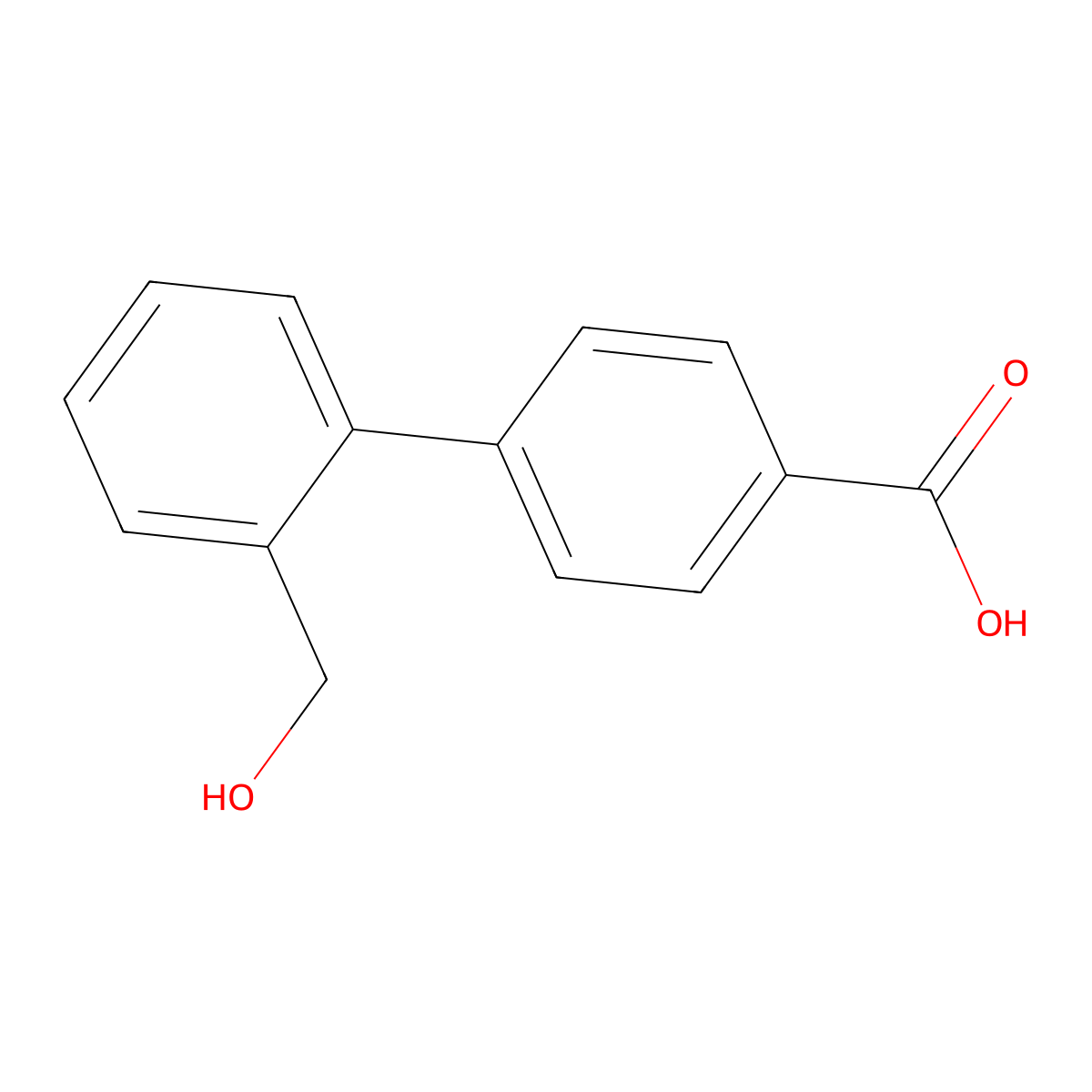 2'-(Hydroxymethyl)[1,1'-biphenyl]-4-carboxylic acid molecular structure, CAS 679407-00-2