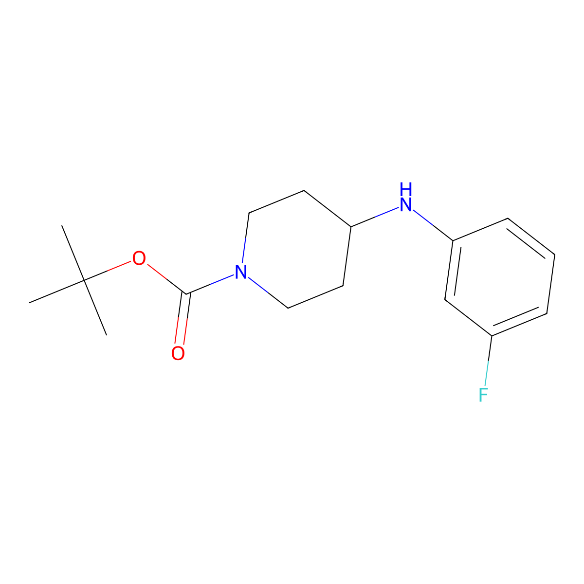 tert-Butyl 4-(3-fluoroanilino)piperidine-1-carboxylate molecular structure, CAS 679409-18-8