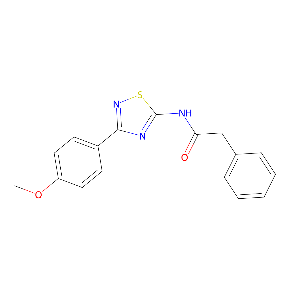 N-[3-(4-methoxyphenyl)-1,2,4-thiadiazol-5-yl]-2-phenylacetamide molecular structure, CAS 679411-83-7