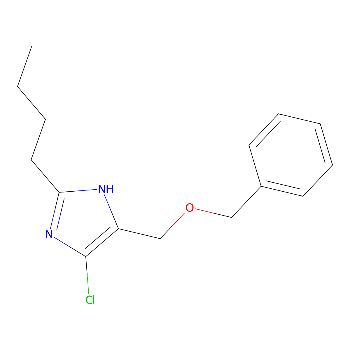 2-Butyl-4-chloro-5-benzyloxymethyl-1H-imidazole molecular structure, CAS 679412-76-1