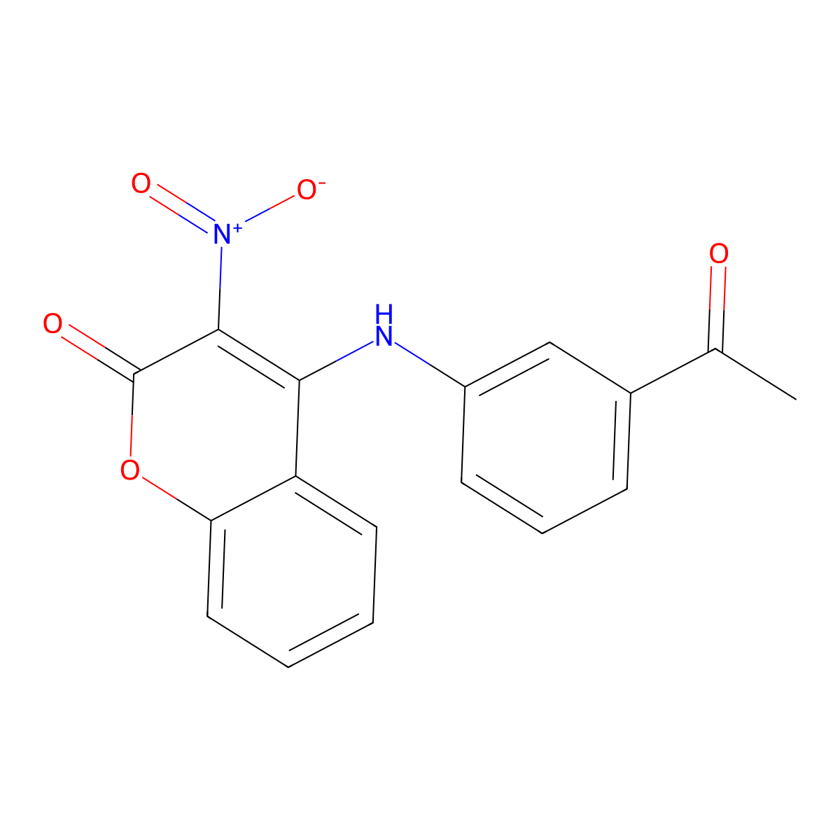 4-(3-Acetylanilino)-3-nitrochromen-2-one molecular structure, CAS 679417-12-0