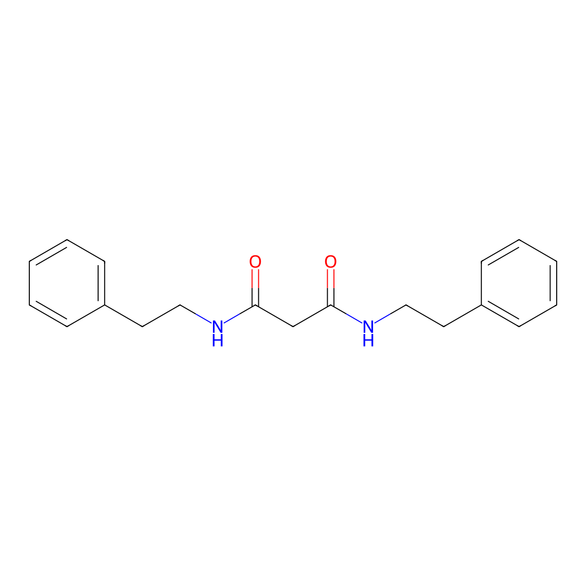 N,N'-Diphenethyl-malonamide molecular structure, CAS 67942-22-7