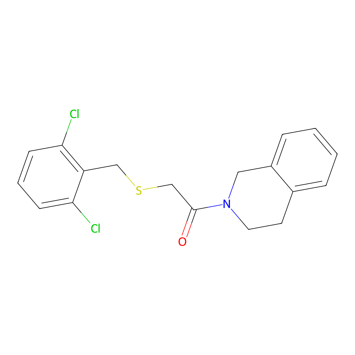 2-[(2,6-dichlorobenzyl)sulfanyl]-1-(3,4-dihydroisoquinolin-2(1H)-yl)ethanone molecular structure, CAS 679421-00-2