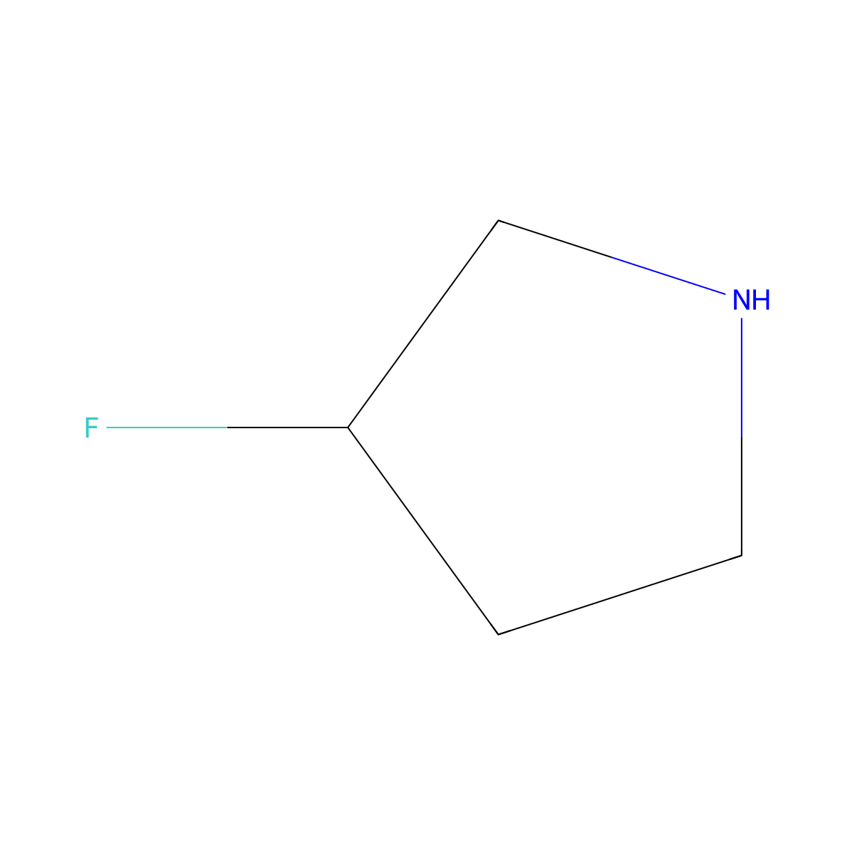 3-Fluoropyrrolidine molecular structure, CAS 679431-51-7