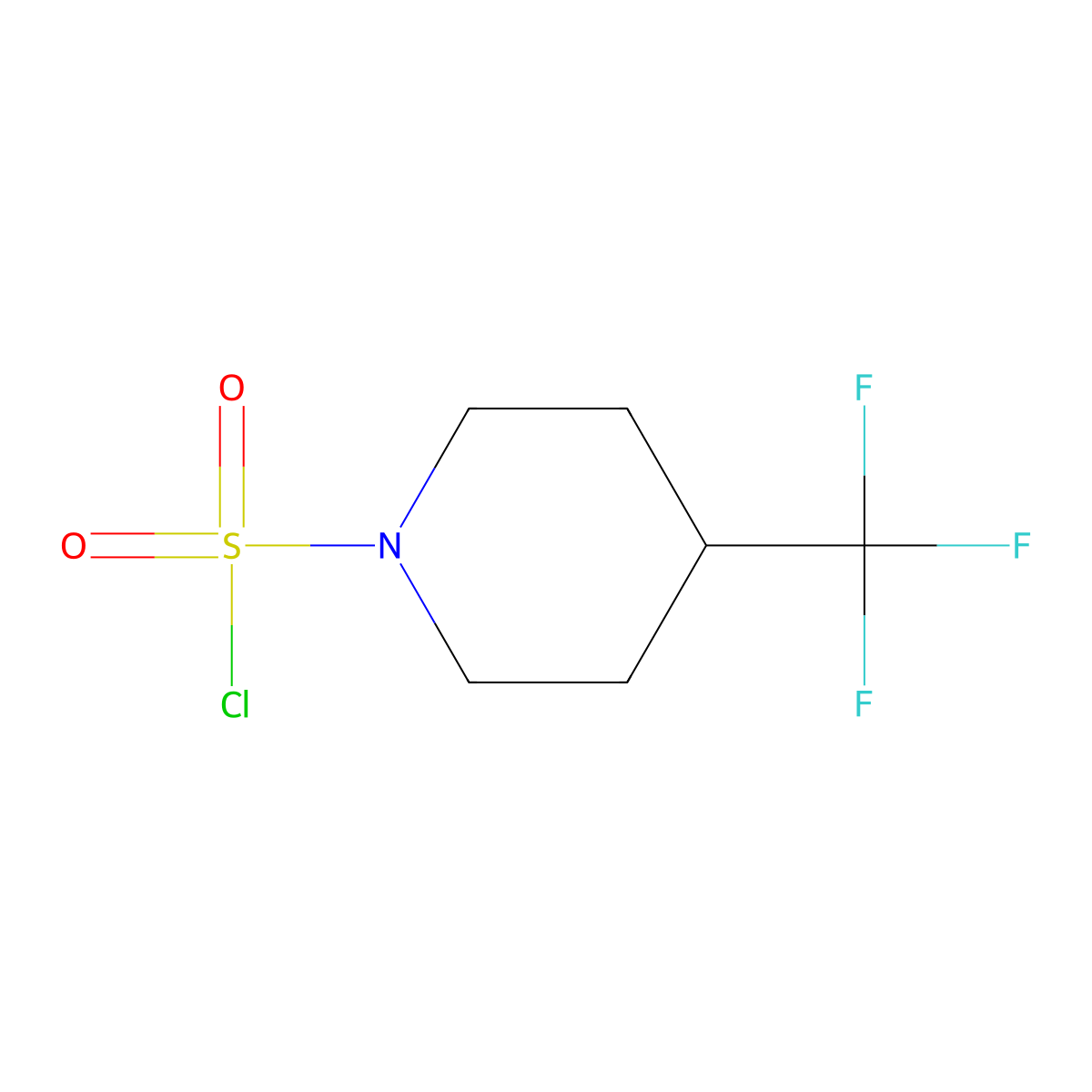 4-(Trifluoromethyl)piperidine-1-sulfonyl chloride molecular structure, CAS 679433-04-6