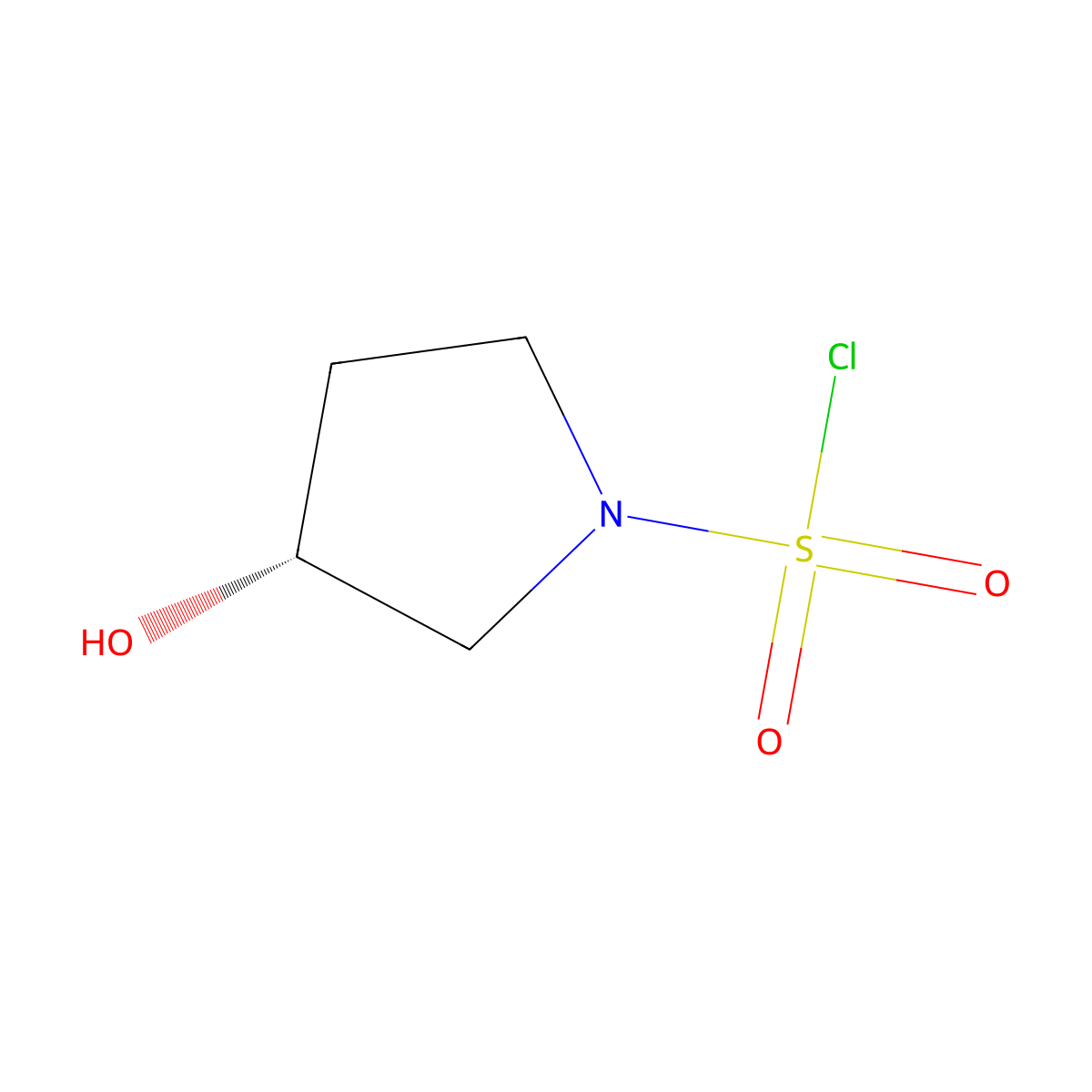 (3R)-3-hydroxypyrrolidine-1-sulfonyl chloride molecular structure, CAS 679433-06-8