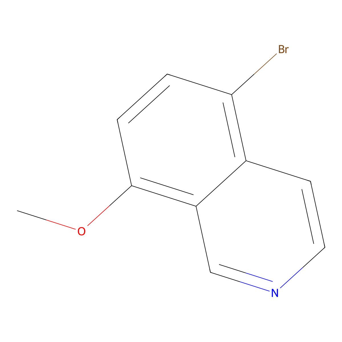 5-Bromo-8-methoxyisoquinoline molecular structure, CAS 679433-91-1