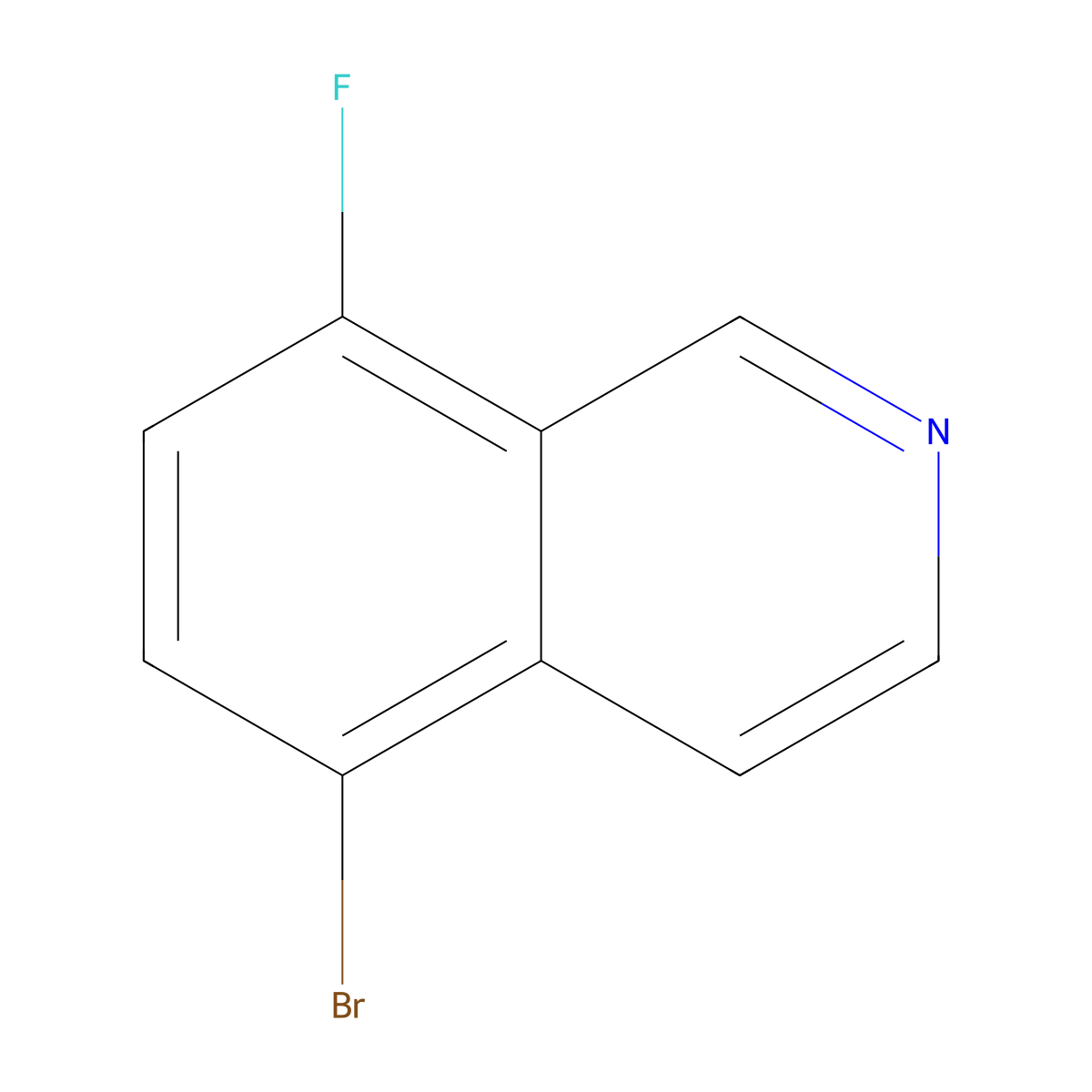 5-Bromo-8-fluoroisoquinoline molecular structure, CAS 679433-94-4