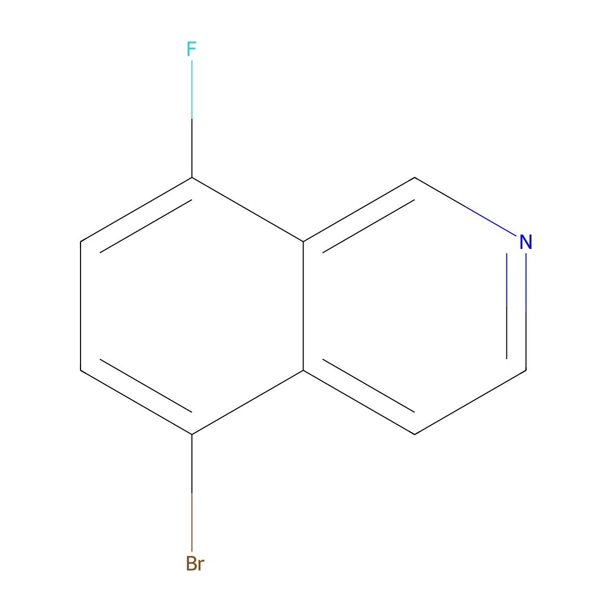 5-Bromo-8-fluoroisoquinoline molecular structure, CAS 679433-94-4