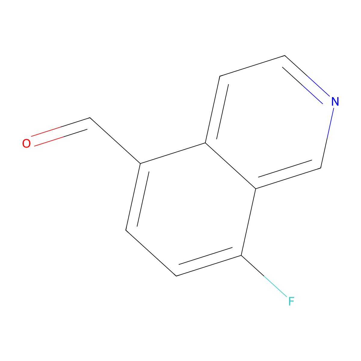 8-Fluoroisoquinoline-5-carbaldehyde molecular structure, CAS 679434-47-0