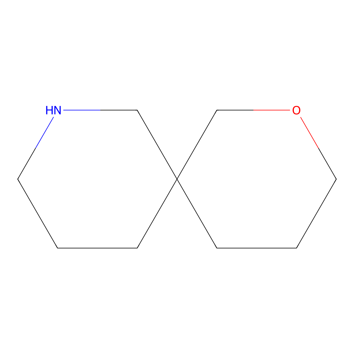 2-Oxa-8-azaspiro(5.5)undecane molecular structure, CAS 67952-11-8