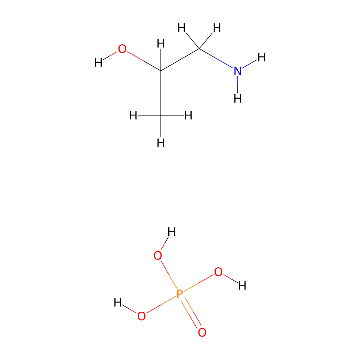 2-Propanol, 1-amino-, phosphate (1:?) molecular structure, CAS 67952-32-3