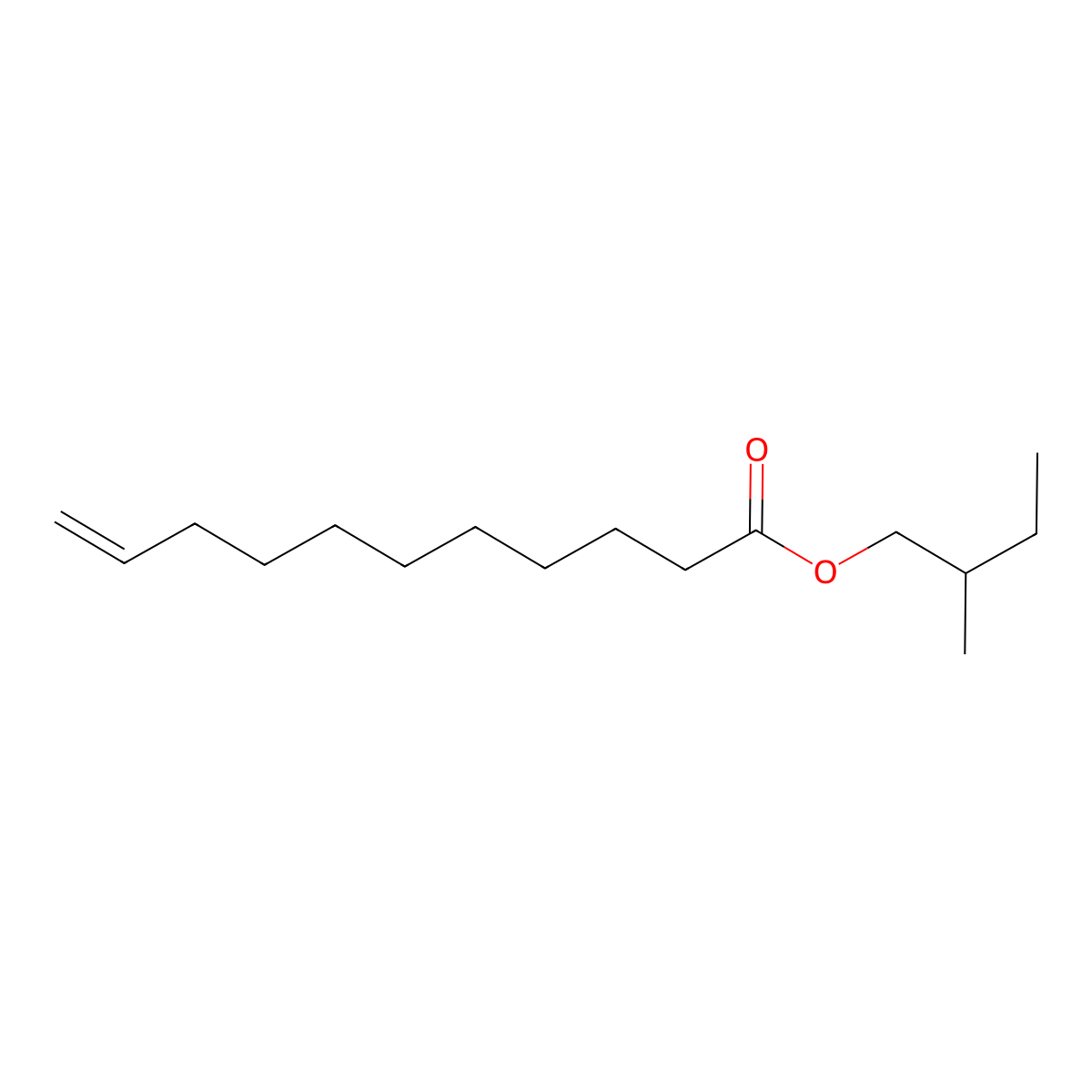 10-Undecenoic acid, 2-methylbutyl ester molecular structure, CAS 67952-37-8