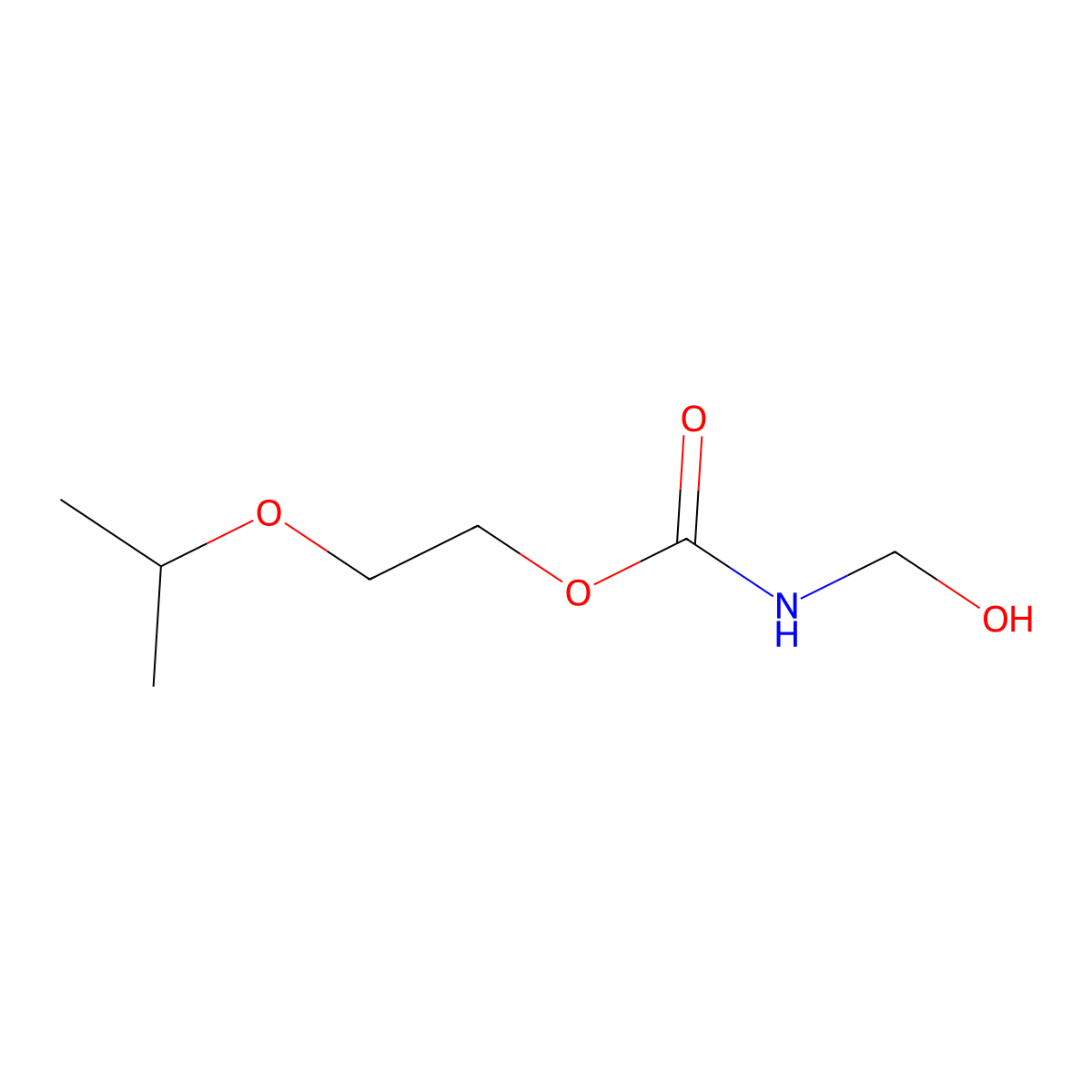 Carbamic acid, N-(hydroxymethyl)-, 2-(1-methylethoxy)ethyl ester molecular structure, CAS 67952-44-7