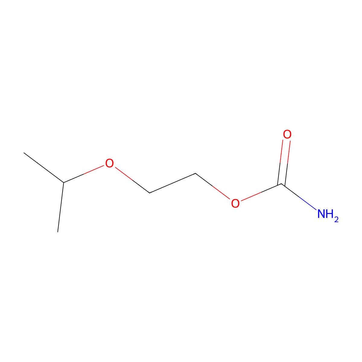 Ethanol, 2-(1-methylethoxy)-, 1-carbamate molecular structure, CAS 67952-46-9