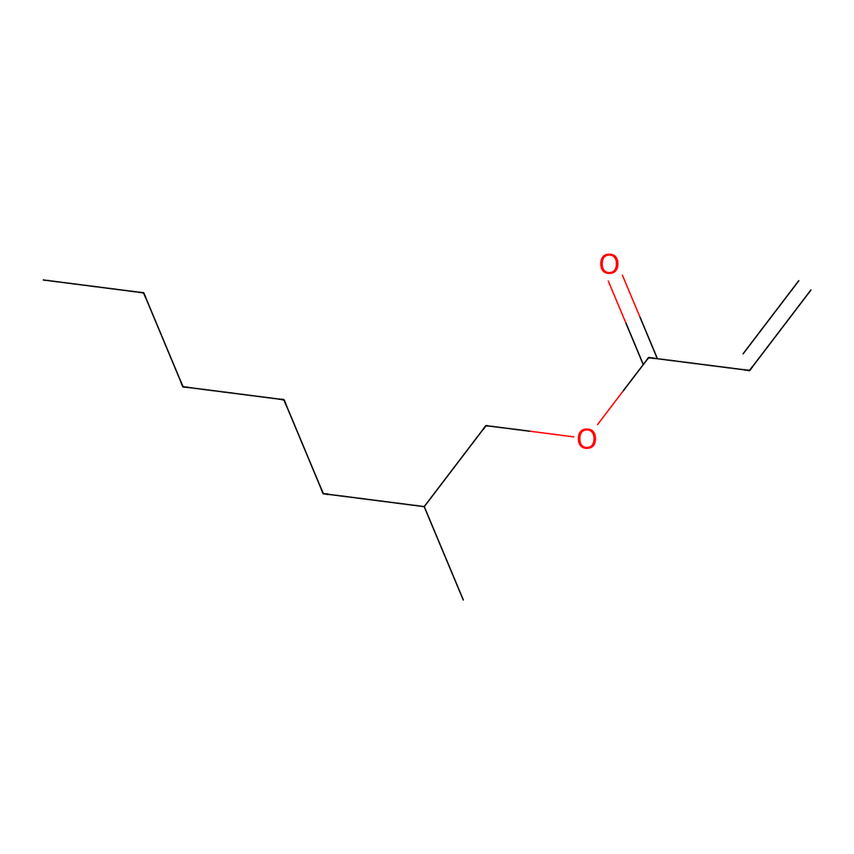 2-Propenoic acid, 2-methylheptyl ester molecular structure, CAS 67952-49-2