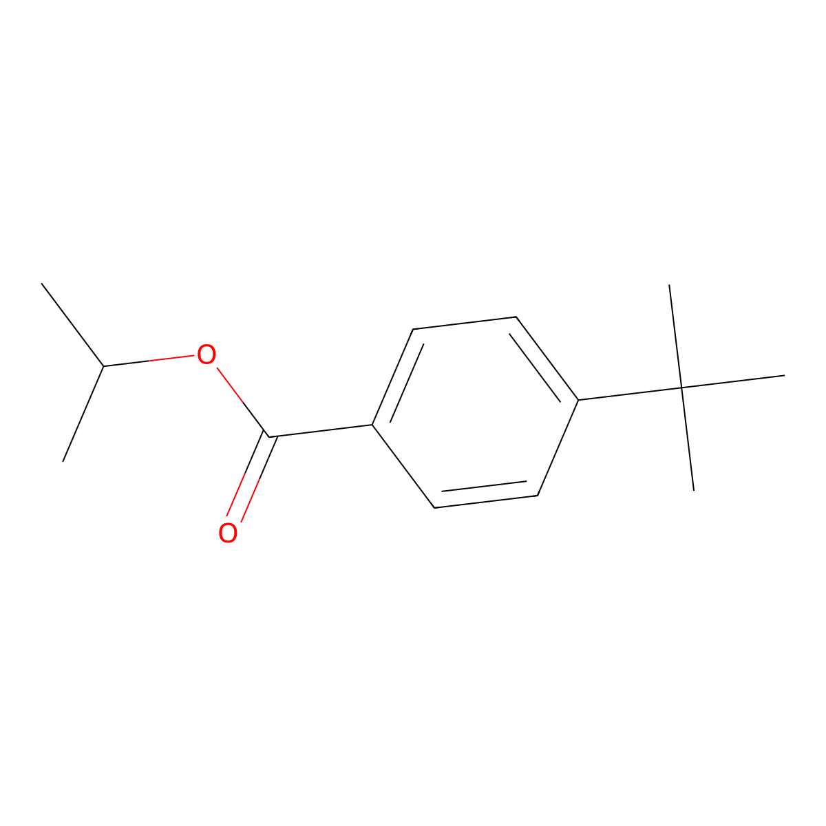 Benzoic acid, 4-(1,1-dimethylethyl)-, 1-methylethyl ester molecular structure, CAS 67952-56-1