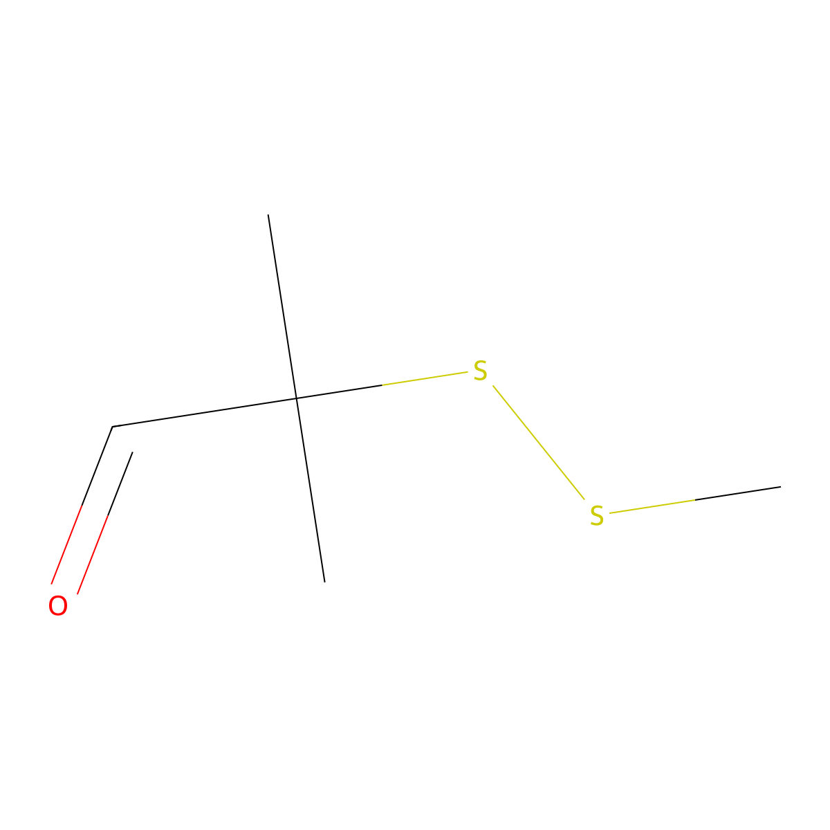 2-(Methyldithio)isobutyraldehyde molecular structure, CAS 67952-60-7