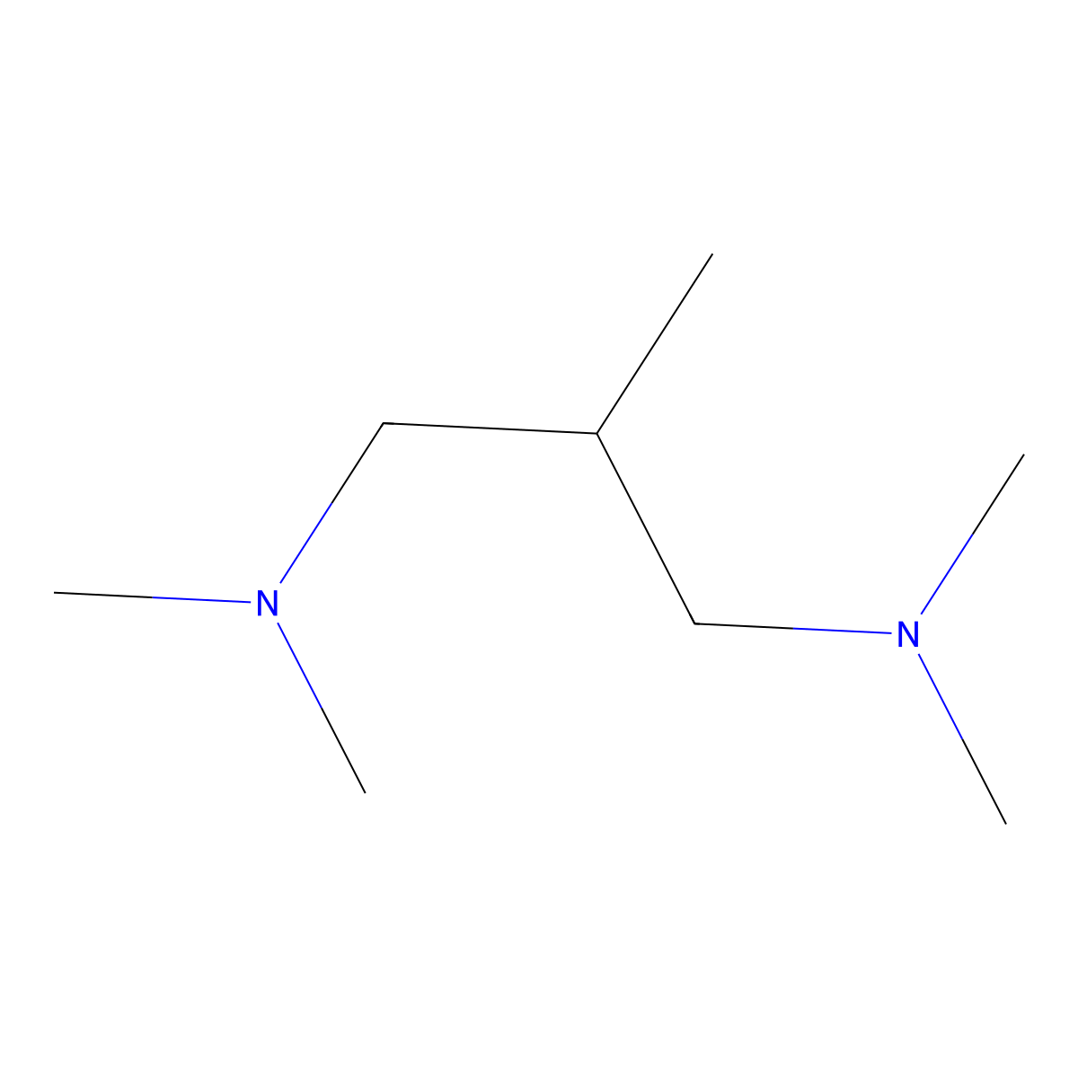 1,3-Propanediamine, N1,N1,N3,N3,2-pentamethyl- molecular structure, CAS 67952-96-9