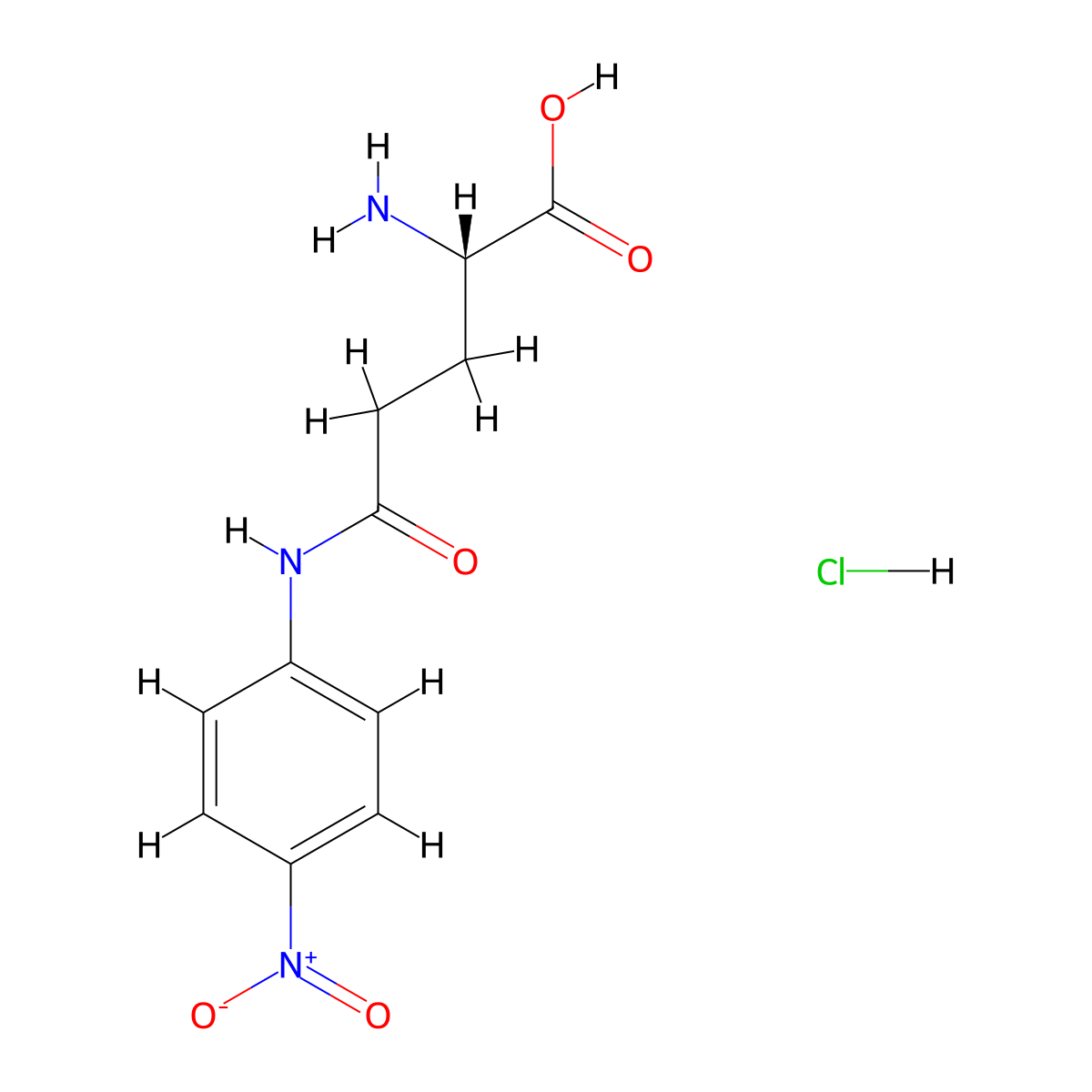 N5-(4-Nitrophenyl)-L-glutamine hydrochloride molecular structure, CAS 67953-08-6