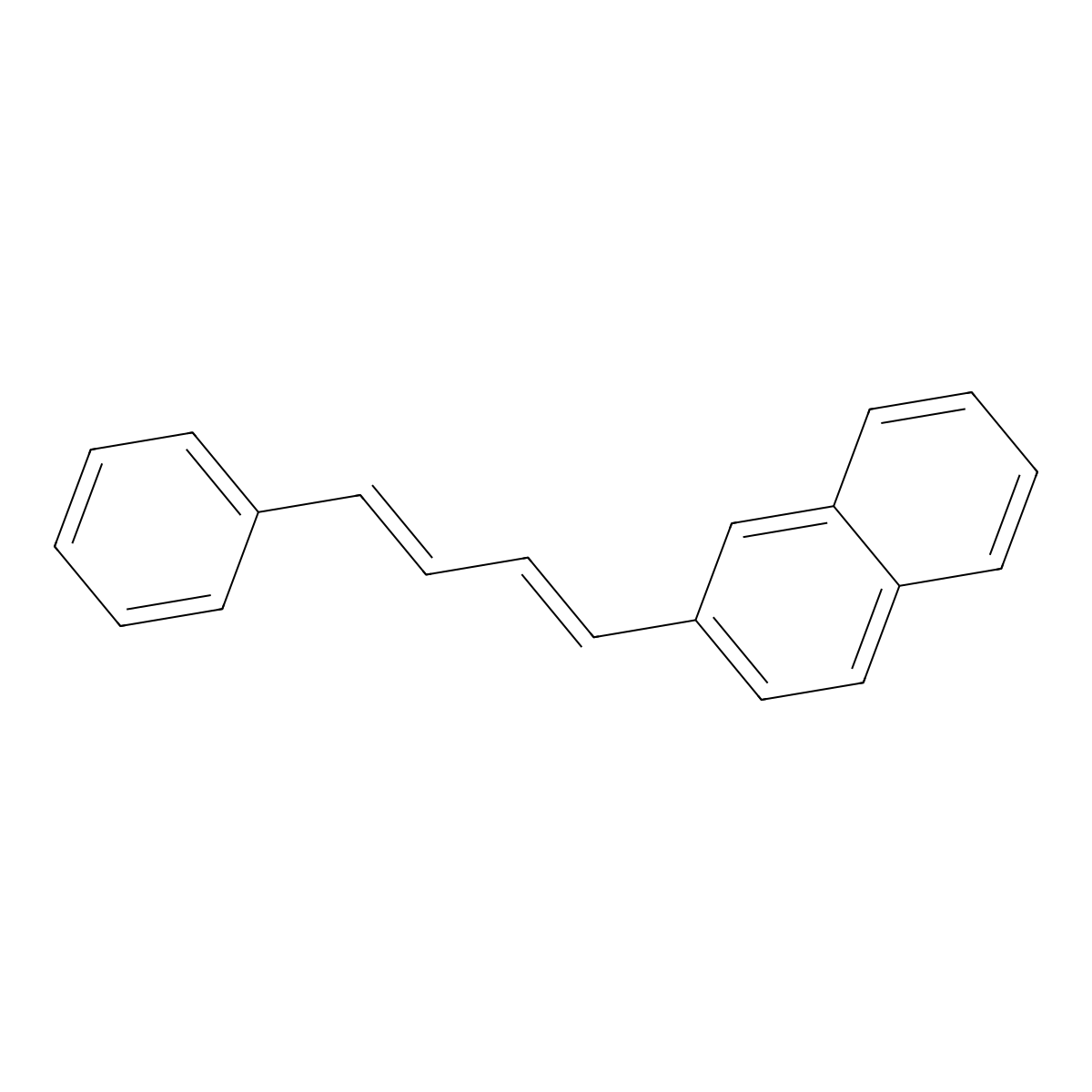 2-(4-Phenylbuta-1,3-dien-1-yl)naphthalene molecular structure, CAS 67959-21-1