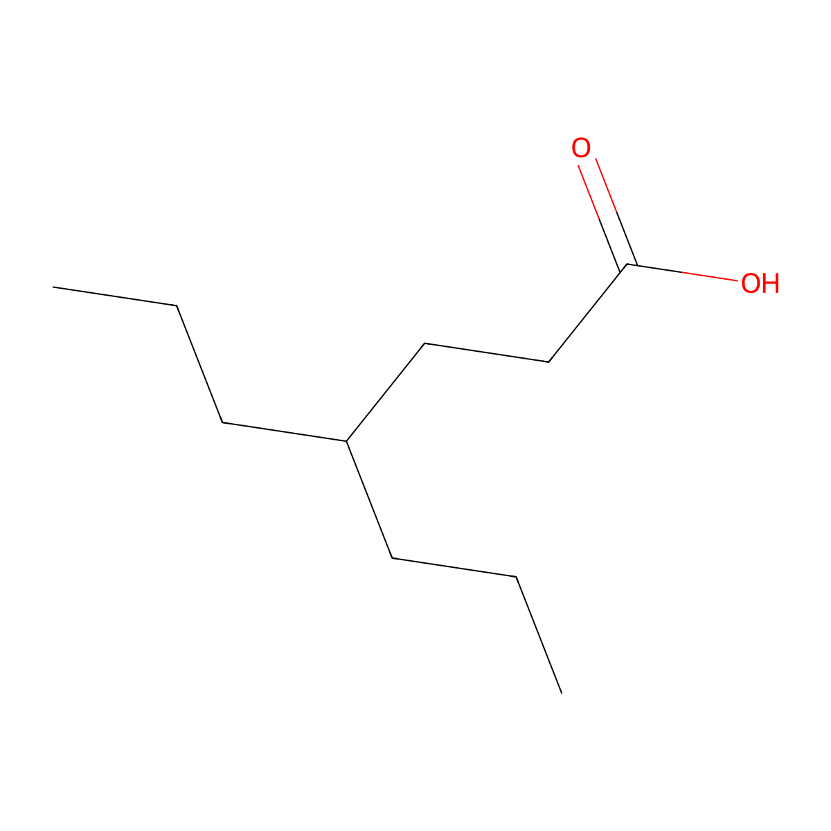 4-Propylheptanoic acid molecular structure, CAS 6796-27-6