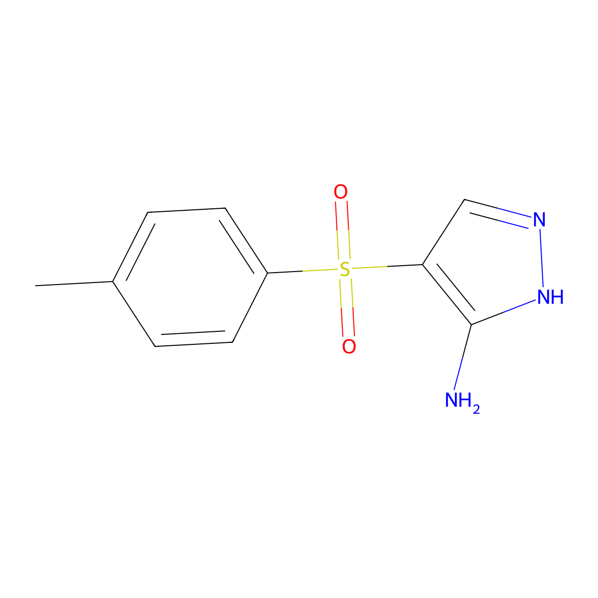 4-Tosyl-1H-pyrazol-5-amine molecular structure, CAS 67960-22-9