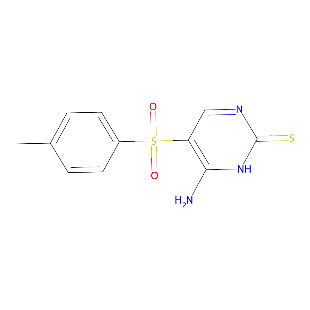 4-amino-5-tosylpyrimidine-2(1H)-thione molecular structure, CAS 67960-29-6