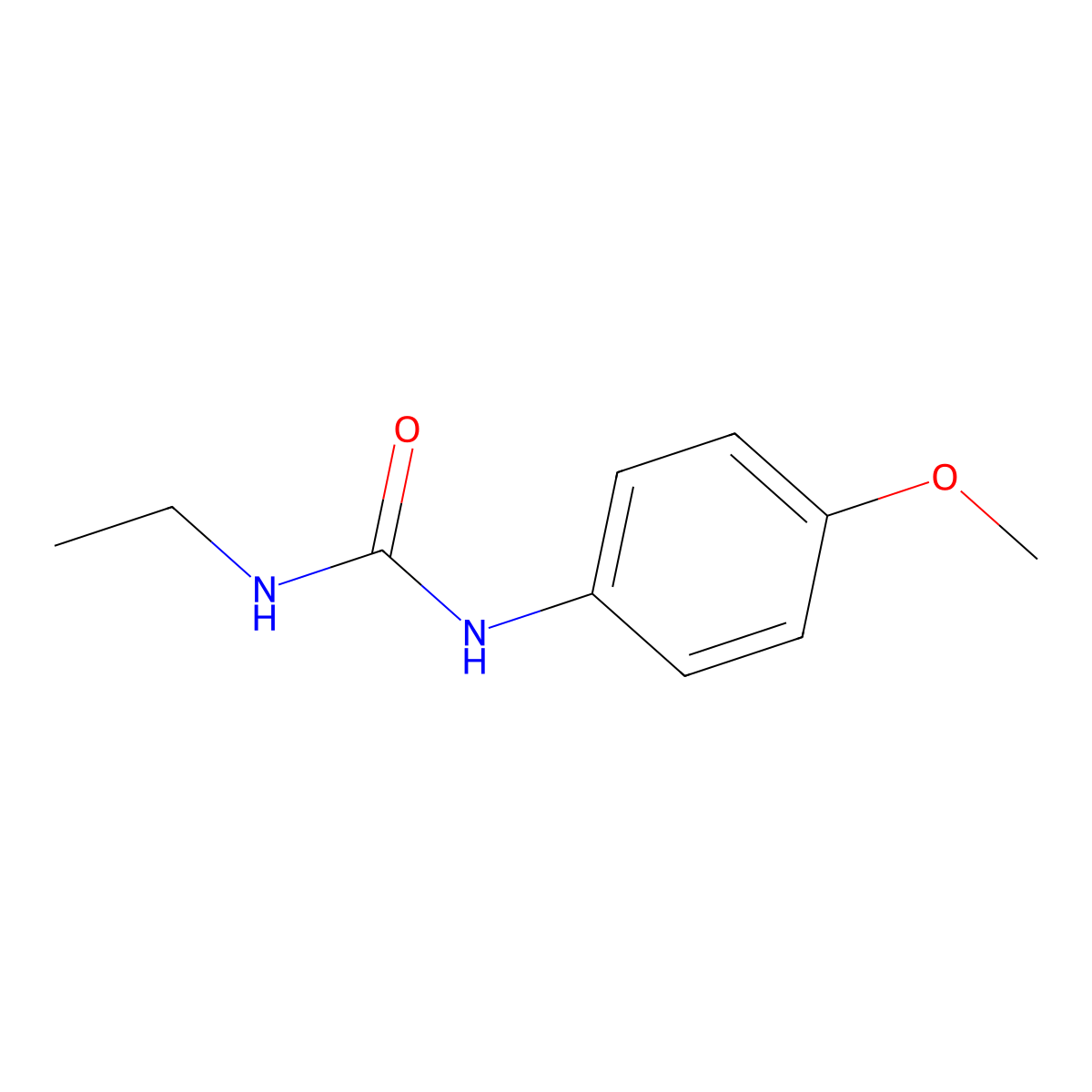 1-Ethyl-3-(4-methoxyphenyl)urea molecular structure, CAS 67961-69-7