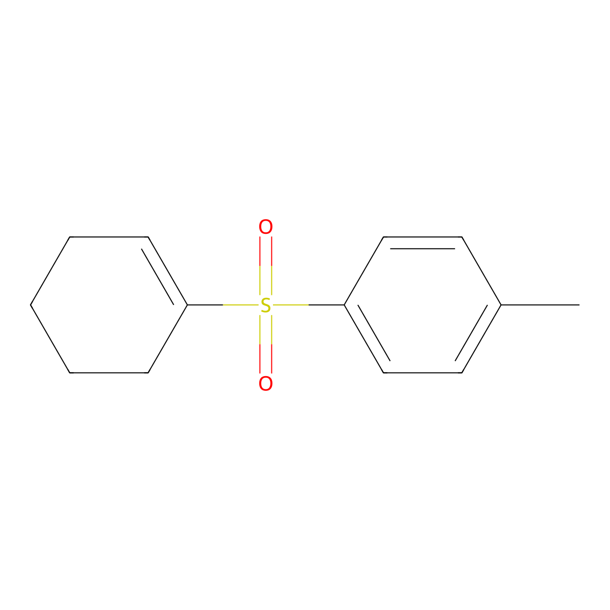 1-(Cyclohex-1-ene-1-sulfonyl)-4-methylbenzene molecular structure, CAS 67963-03-5