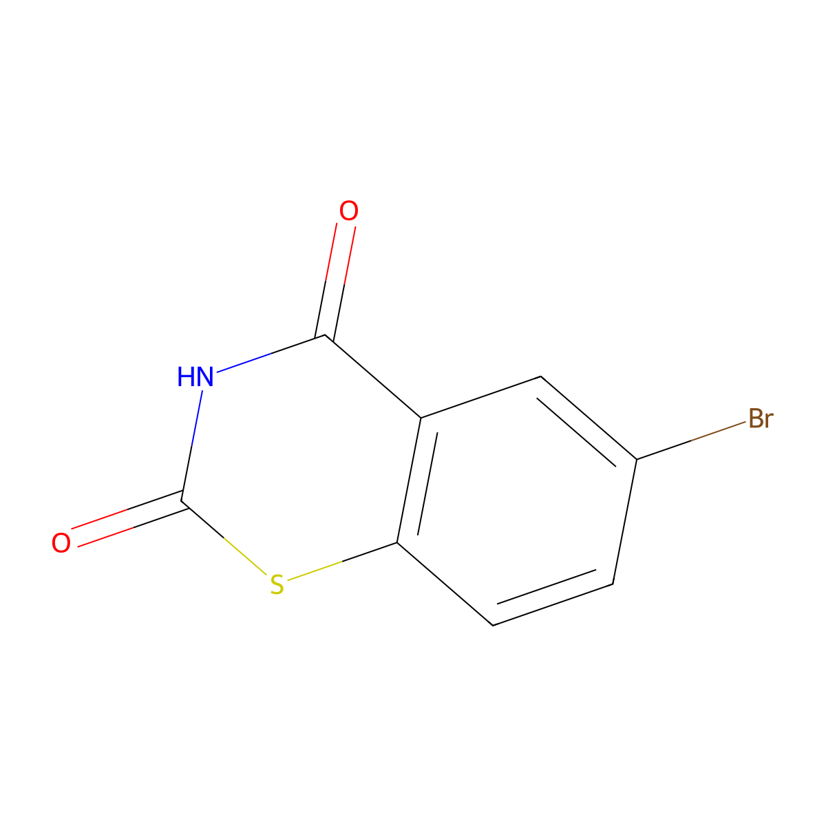 6-Bromo-2H-benzo[e][1,3]thiazine-2,4(3H)-dione molecular structure, CAS 67963-80-8