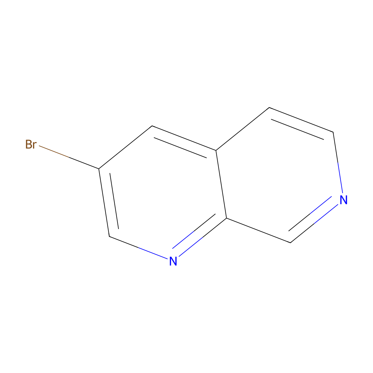 3-Bromo-1,7-naphthyridine molecular structure, CAS 67967-05-9