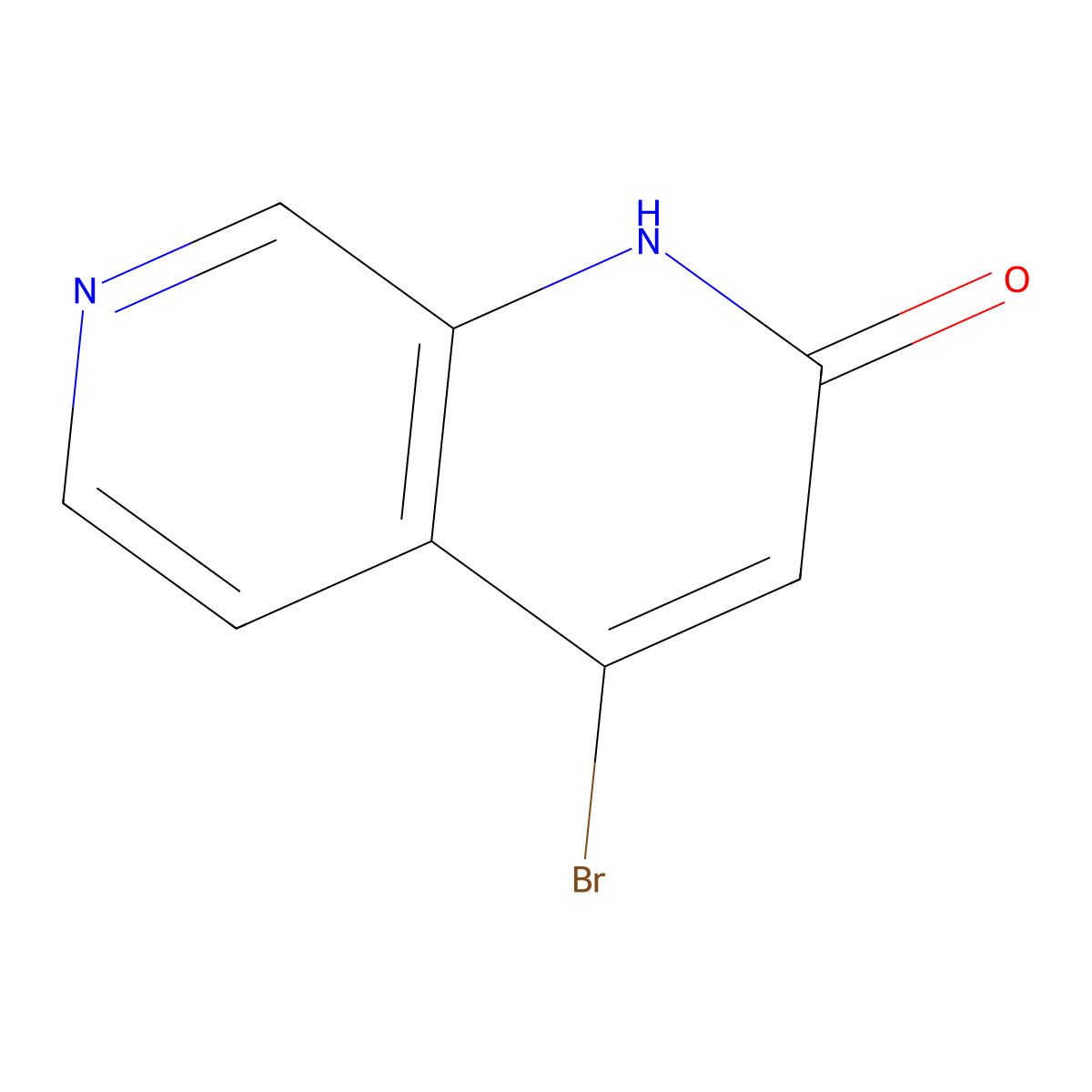 4-Bromo-1,7-naphthyridin-2(1H)-one molecular structure, CAS 67967-12-8