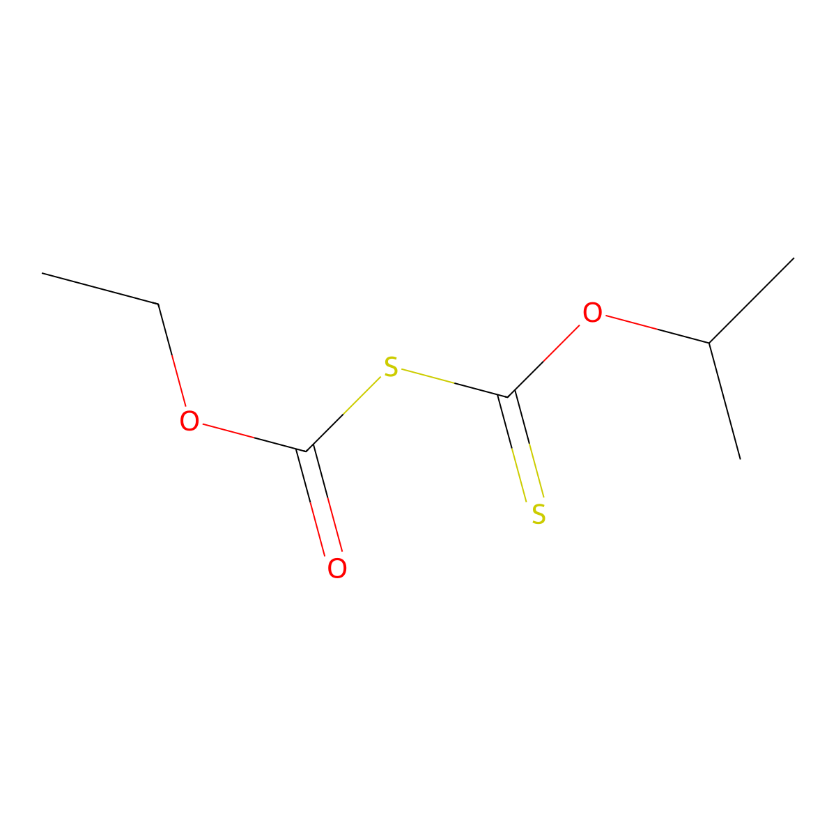 Thiodicarbonic acid ((HO)C(O)SC(S)(OH)), OC-ethyl oC'-(1-methylethyl) ester molecular structure, CAS 67969-80-6
