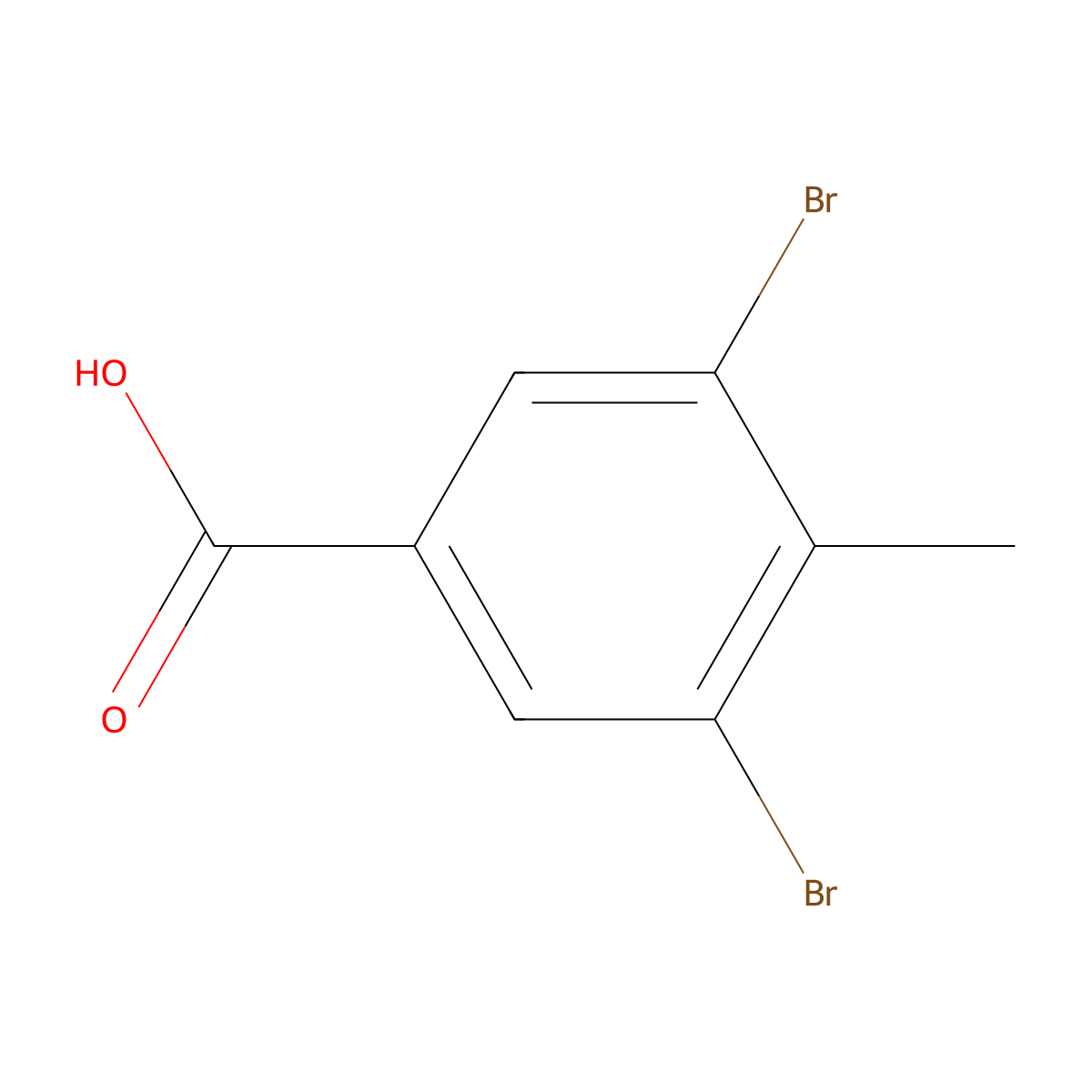 3,5-Dibromo-4-methylbenzoic acid molecular structure, CAS 67973-32-4