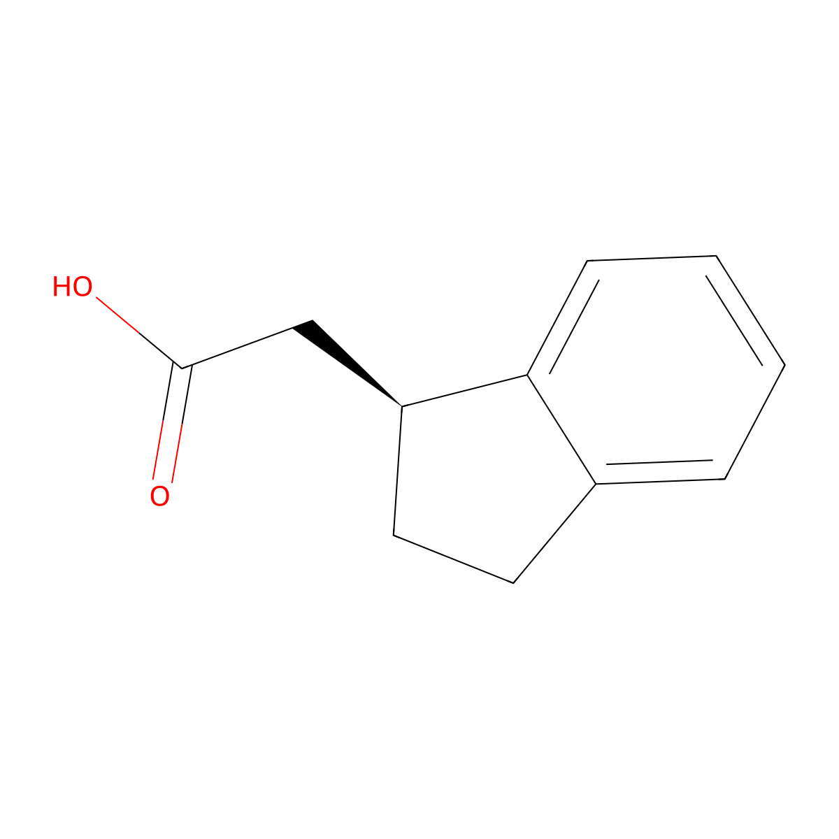 2-[(1S)-2,3-dihydro-1H-inden-1-yl]acetic acid molecular structure, CAS 67976-71-0