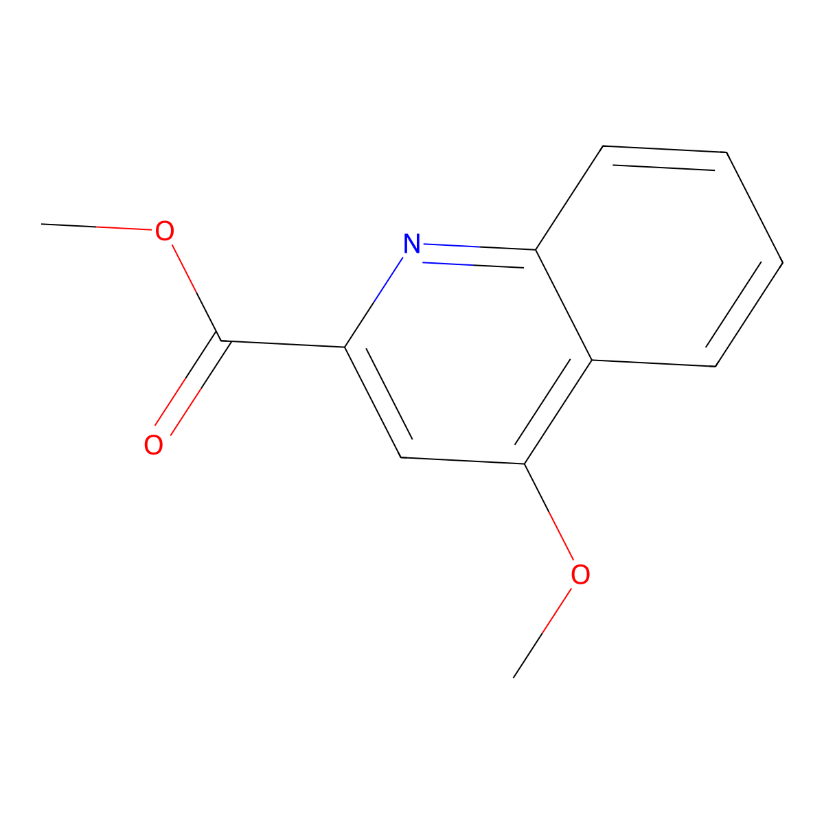 Methyl 4-methoxyquinoline-2-carboxylate molecular structure, CAS 67976-94-7