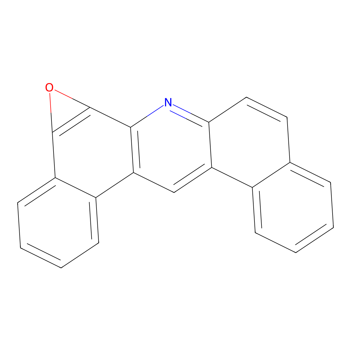 (+-)-Dibenz(a,j)acridine 5,6-oxide molecular structure, CAS 67976-98-1