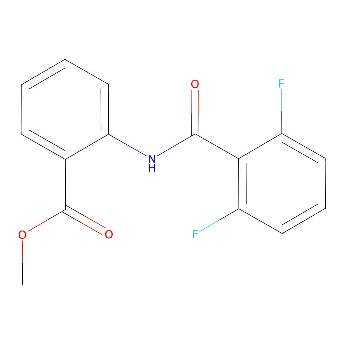 Methyl 2-(2,6-difluorobenzamido)benzoate molecular structure, CAS 679784-58-8